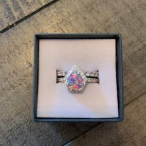 Bomb Party Ring Lab Grown Lilac Opal Size 9 Brand New in Box